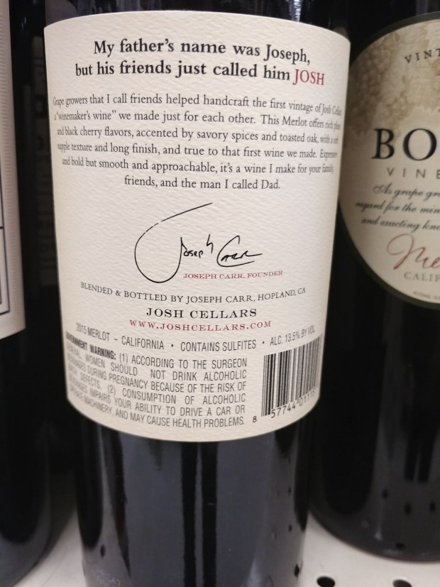 JoshMerlotWineNotes