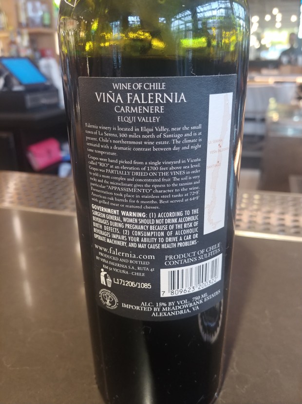 FalerniaCarmenereInfo